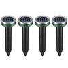 Set 4 aparate solare anti rozatoare cu ultrasunete pentru gradina si curte