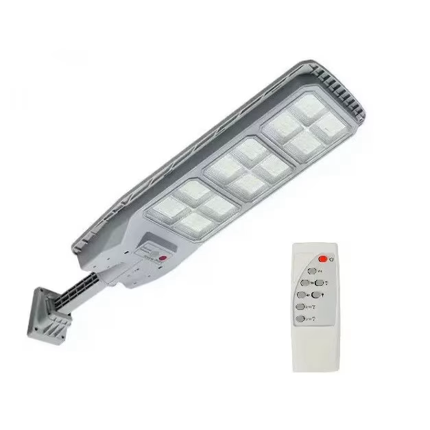 Set 2 x Lampa solara cu telecomanda si suport, 300W, senzor de miscare, 12 cadrane, 108 LED-uri, 6000k