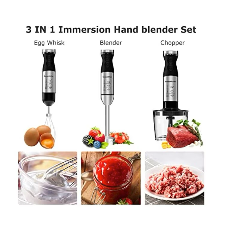 Blender tocator set 5 in 1, Hoffmans HM-8043, mixer, putere 800W, bol