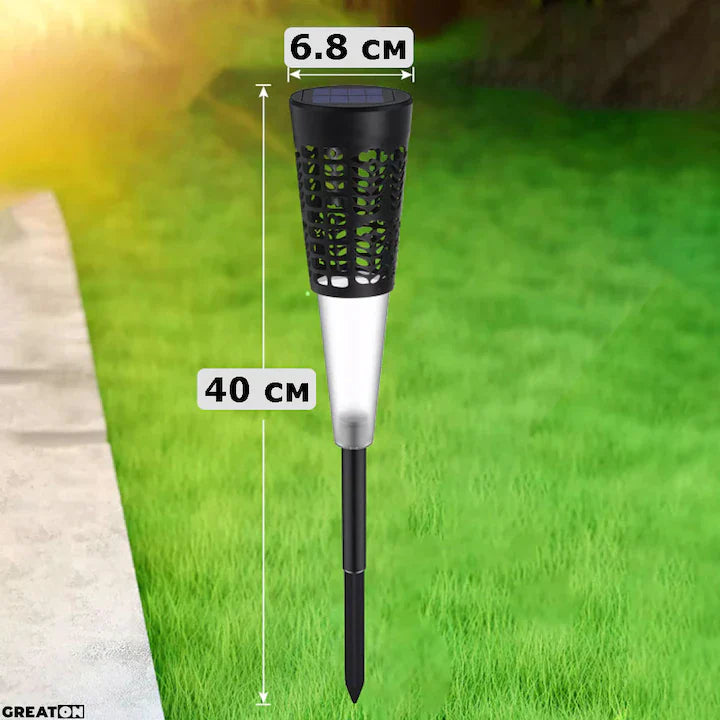 Set 6 x Lampa Solara Decorativ Pentru Curte Si Gradina, De Exterior, Cu Tarus