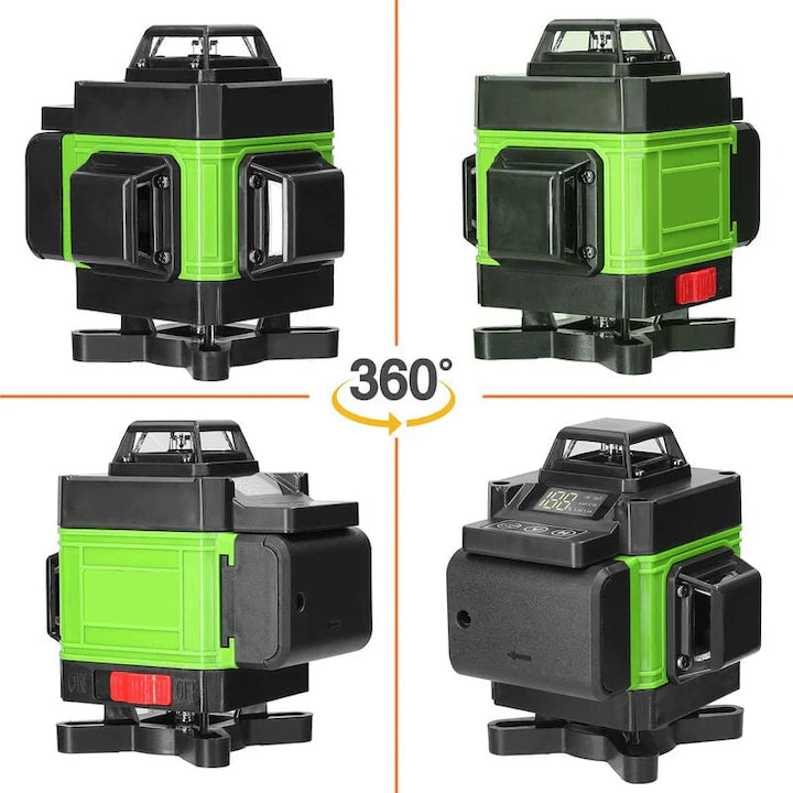 Nivela laser 4D cu 16 linii verzi, autonivelare, 360 grade, impermeabila