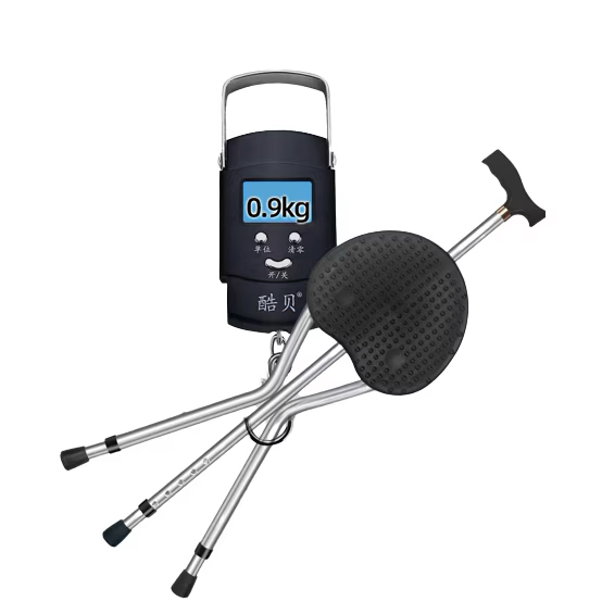 Baston cu scaun pliabil, din aluminiu rezistent, functie 2 in 1, ultra rezistent, capete anti-alunecare