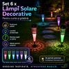 Set 6 x Lampa Solara Decorativ Pentru Curte Si Gradina, De Exterior, Cu Tarus