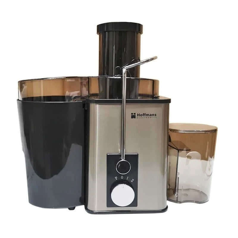 Storcator de fructe si legume, Hoffmans, 800W, recipient de 600ml, 2 viteze + funcție Pulse, negru-auriu