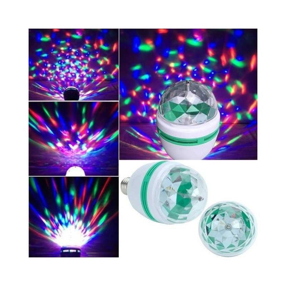 Bec rotativ multicolor, cu efect disco, LED, 3W