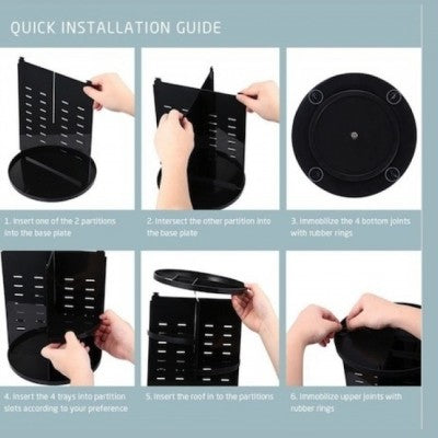 Organizator rotativ pentru cosmetice - 360 grade