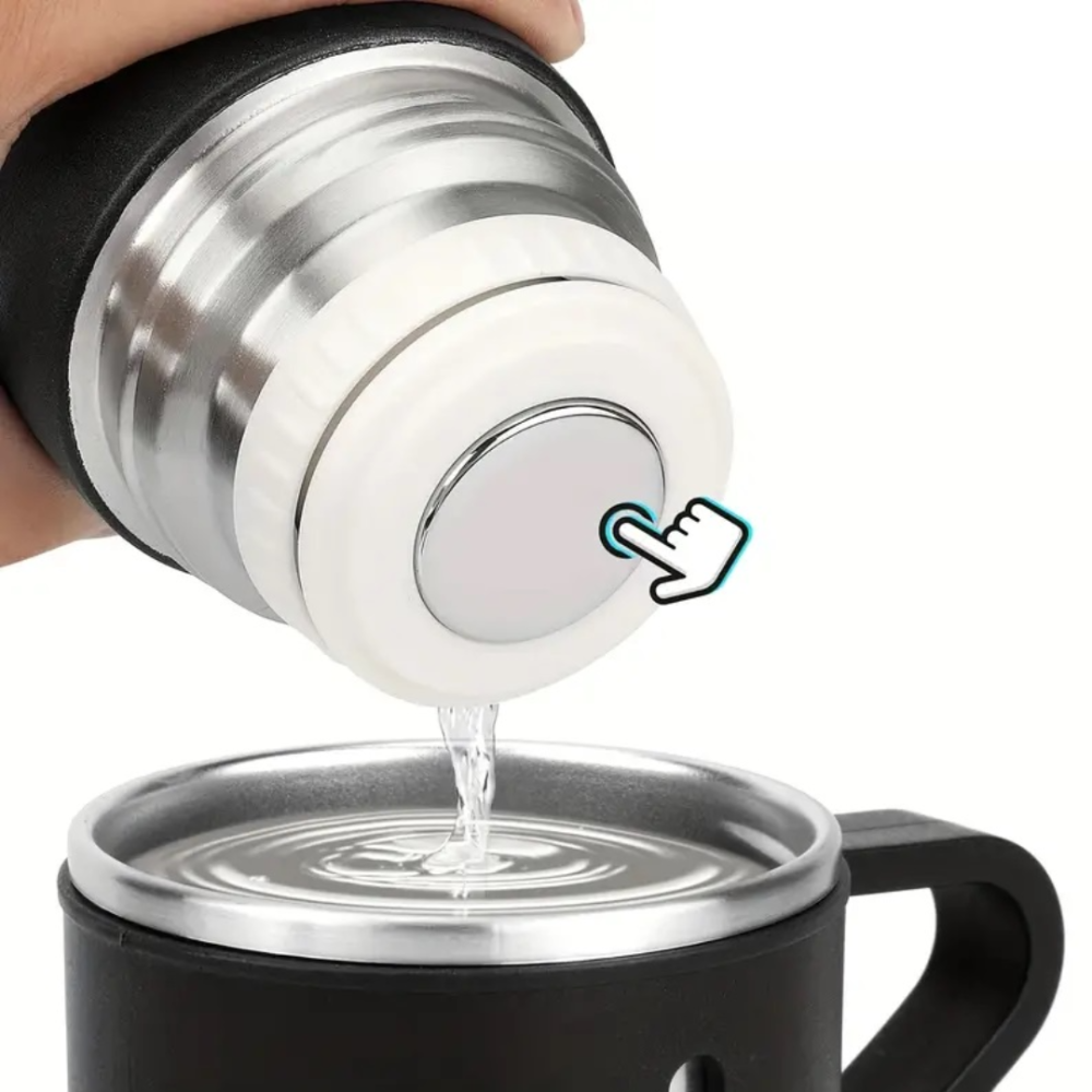 PACHET Lanterna LED, reincarcabila, functie Powerbank, 4 moduri iluminare + Set Termos cu 2 cani extra, perete dublu vacuum izolator