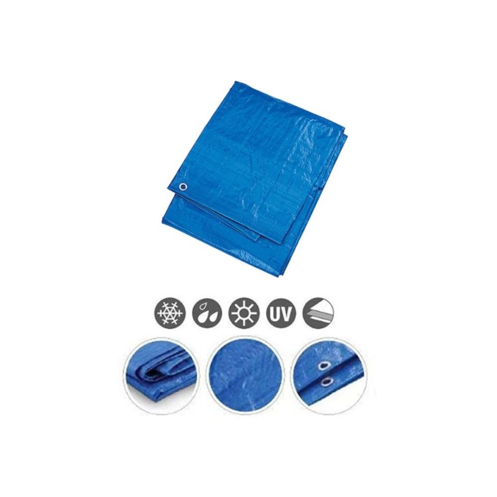 PACHET Prelata de protectie 5/6 m, impermeabila, rezistenta la UV si grindina + Parasolar pliabil tip umbrela pentru parbrizul masinii