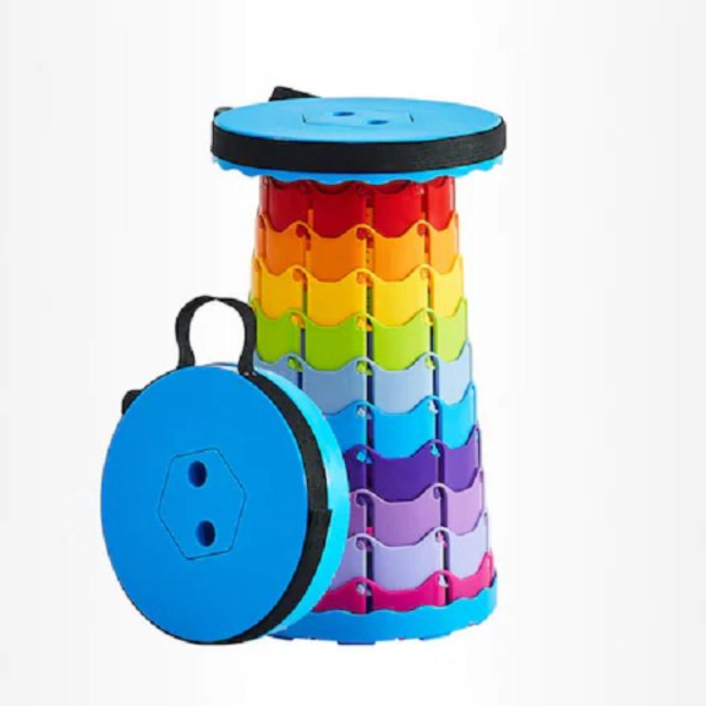 Hamac dublu bumbac cu bara de lemn + Scaun pliabil portabil, retractabil, telescopic, pentru exterior CADOU