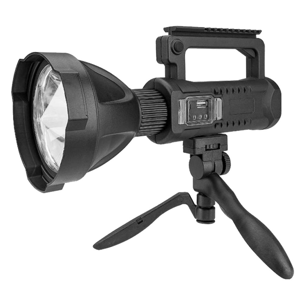 PACHET Lanterna LED, reincarcabila, functie Powerbank, 4 moduri iluminare, trepied inclus + Parasolar pliabil tip umbrela pentru parbrizul masinii