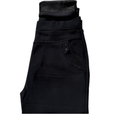 Set 2 x Pantaloni imblaniti, cu buzunare laterale si dorsale- marimi mari