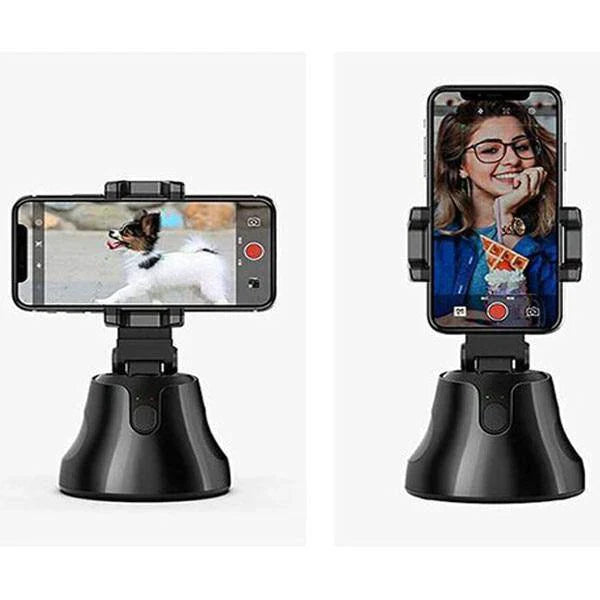 PACHET Suport rotativ telefon, Robot cameraman Bluetooth cu recunoastere faciala + Suport auto multifunctional 4-in-1 + Parasolar pliabil tip umbrela pentru parbrizul masinii