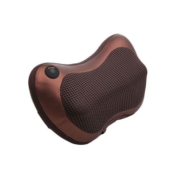 Pernă electrică pentru masaj cu încălzire, 4 role de masaj, adaptor auto inclus