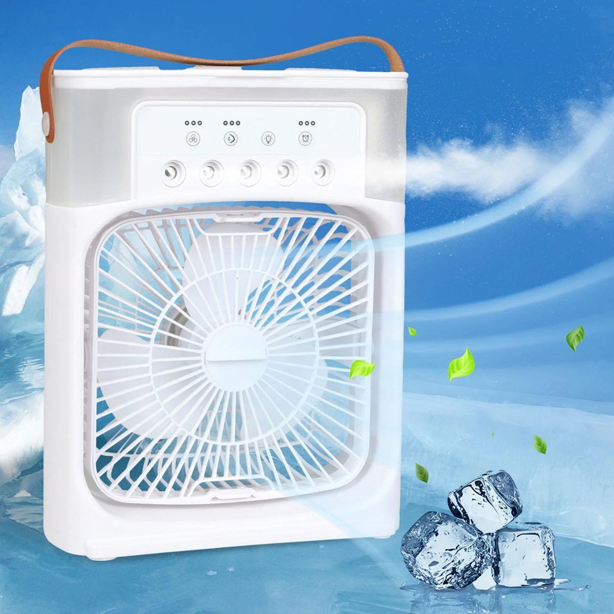 Ventilator portabil pentru racire de aer 3 viteze 10W cu spray