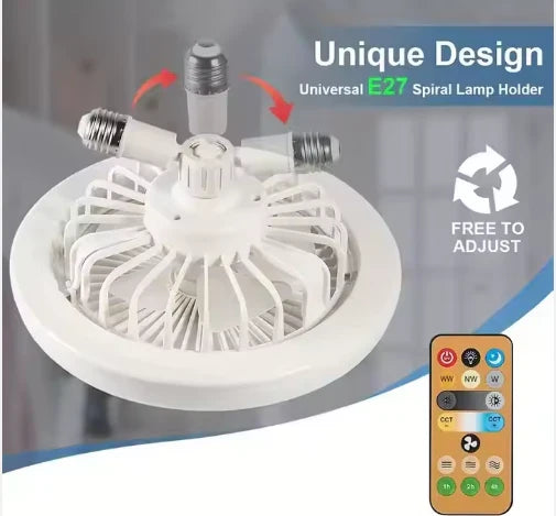 Ventilator de tavan silențios inteligent de înaltă calitate cu telecomandă și lumină LED