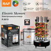 Gratar Electric Vertical RAF-8619, Fara Fum, 1200W, 8 Frigaruie Rotative din Otel